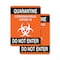 Signmission Quarantine Do Not Enter 2 OSHA Notice Sign, Plastic, 7in W x 10in L, 2PK OS-2PACK-NS-P-710-25577 - alternate 1